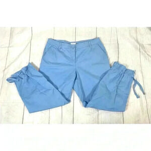 Liz Claiborne AUDRA‎ Blue 100% Cotton Capri Pants Woman’s Size 6 Cropped Classic